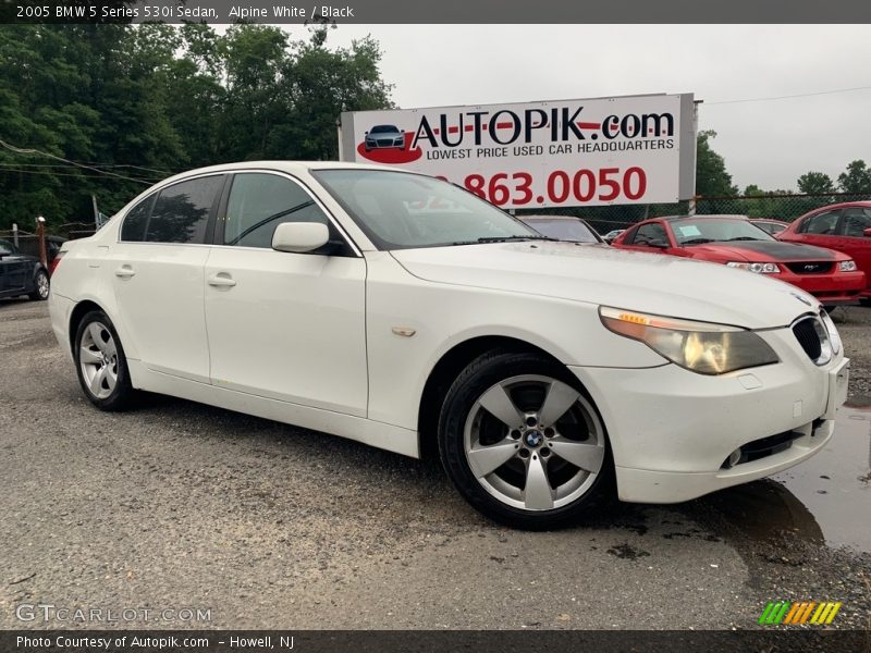 Alpine White / Black 2005 BMW 5 Series 530i Sedan