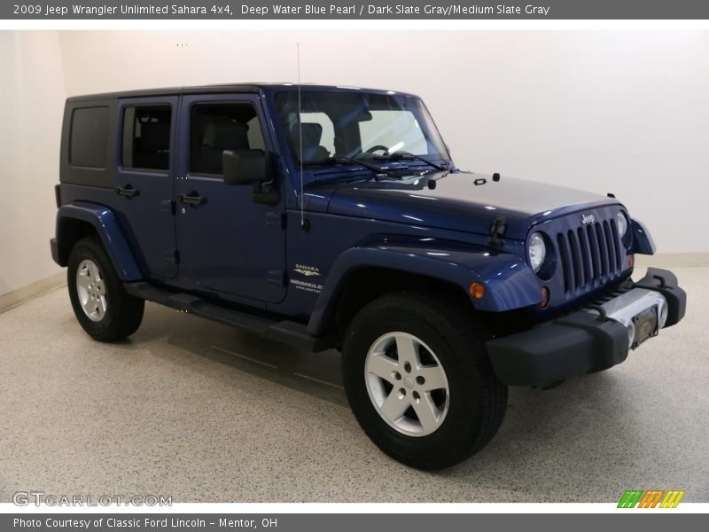 Deep Water Blue Pearl / Dark Slate Gray/Medium Slate Gray 2009 Jeep Wrangler Unlimited Sahara 4x4