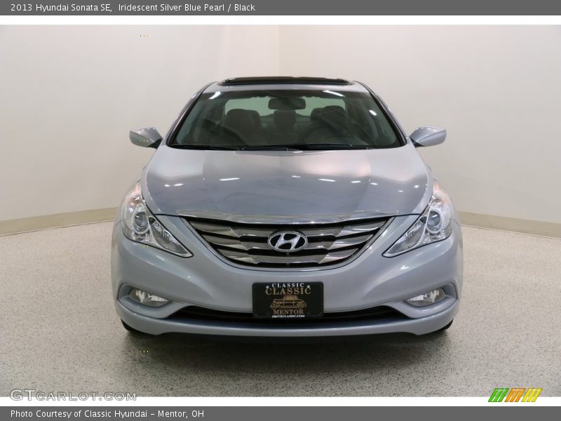 Iridescent Silver Blue Pearl / Black 2013 Hyundai Sonata SE
