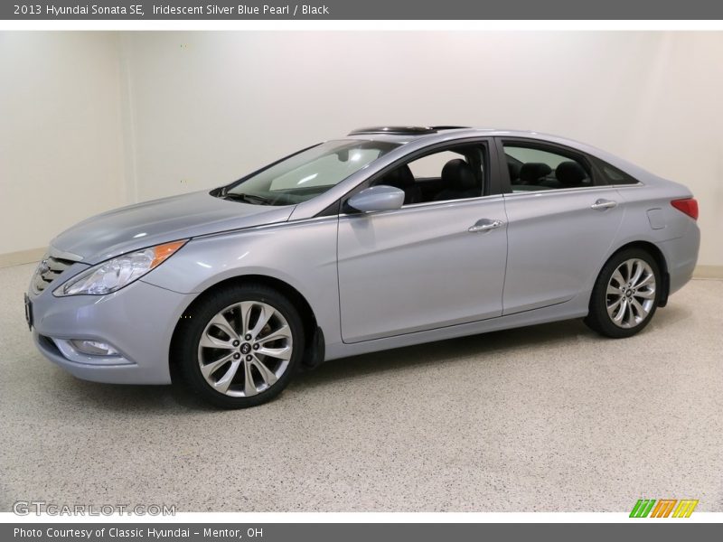 Iridescent Silver Blue Pearl / Black 2013 Hyundai Sonata SE