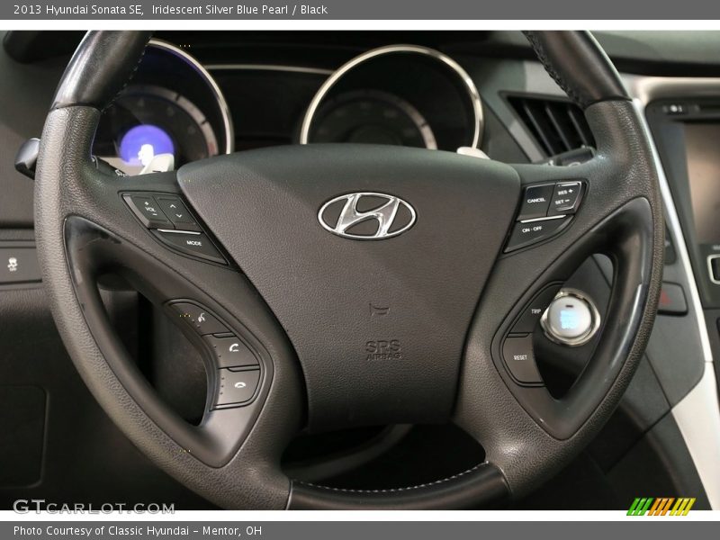 Iridescent Silver Blue Pearl / Black 2013 Hyundai Sonata SE