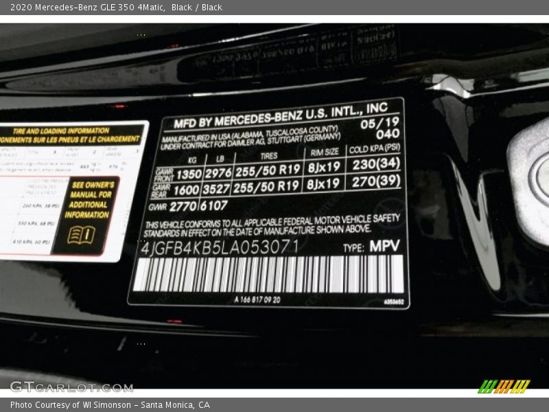 Black / Black 2020 Mercedes-Benz GLE 350 4Matic