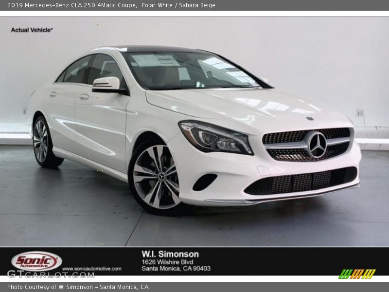 Polar White / Sahara Beige 2019 Mercedes-Benz CLA 250 4Matic Coupe