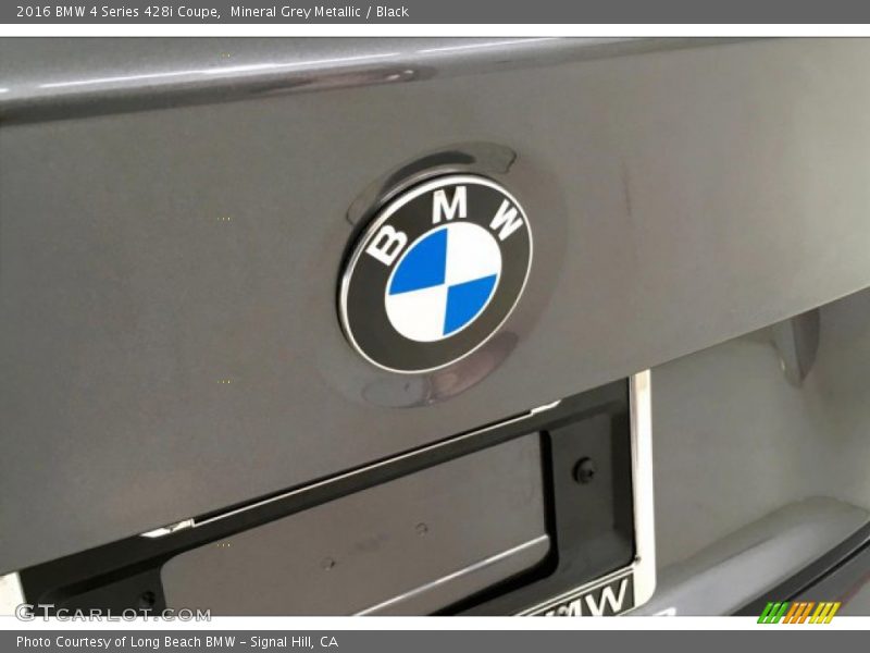 Mineral Grey Metallic / Black 2016 BMW 4 Series 428i Coupe