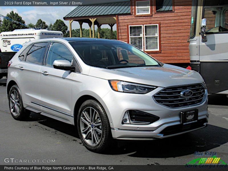 Ingot Silver / Ebony 2019 Ford Edge Titanium