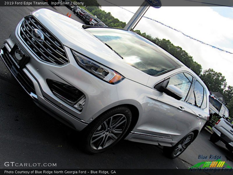 Ingot Silver / Ebony 2019 Ford Edge Titanium