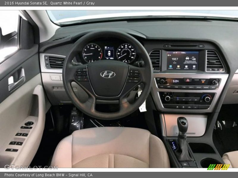 Quartz White Pearl / Gray 2016 Hyundai Sonata SE
