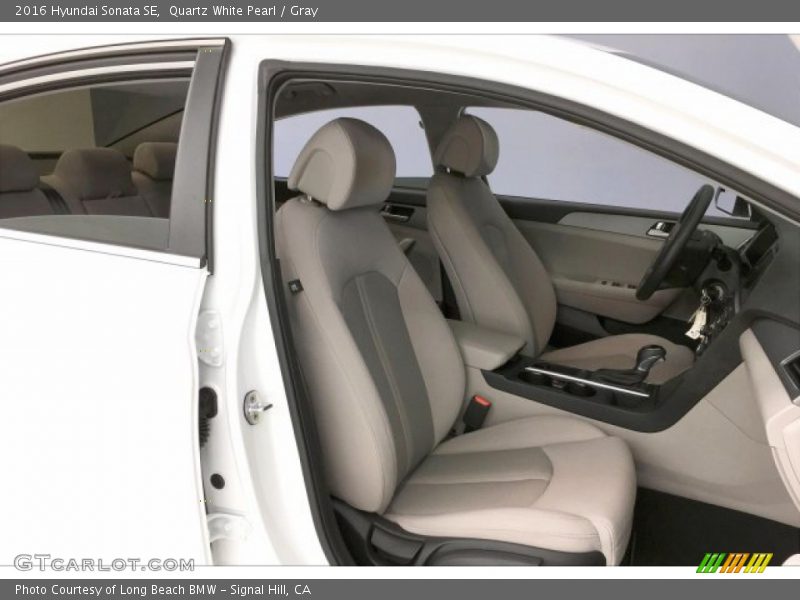 Quartz White Pearl / Gray 2016 Hyundai Sonata SE
