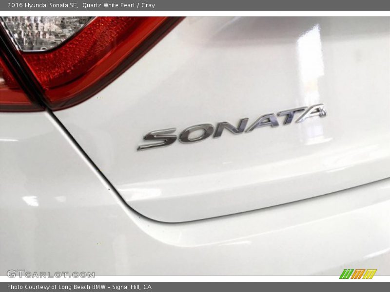 Quartz White Pearl / Gray 2016 Hyundai Sonata SE