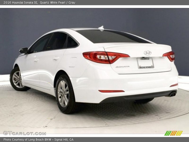 Quartz White Pearl / Gray 2016 Hyundai Sonata SE