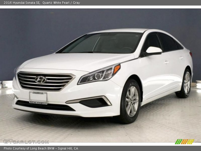 Quartz White Pearl / Gray 2016 Hyundai Sonata SE