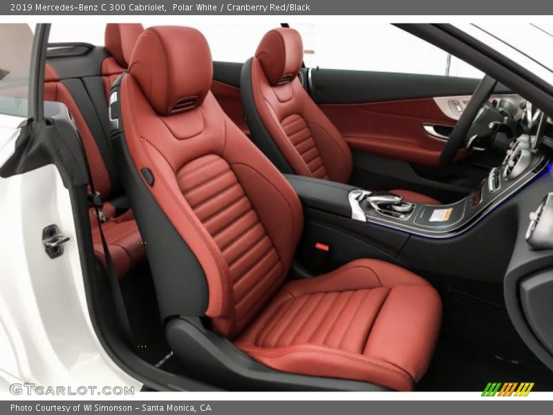 Polar White / Cranberry Red/Black 2019 Mercedes-Benz C 300 Cabriolet