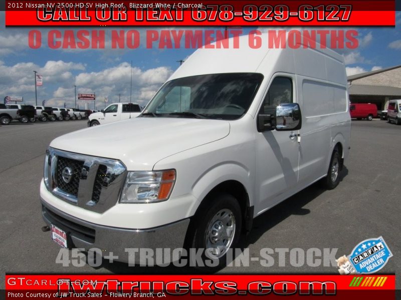 Blizzard White / Charcoal 2012 Nissan NV 2500 HD SV High Roof