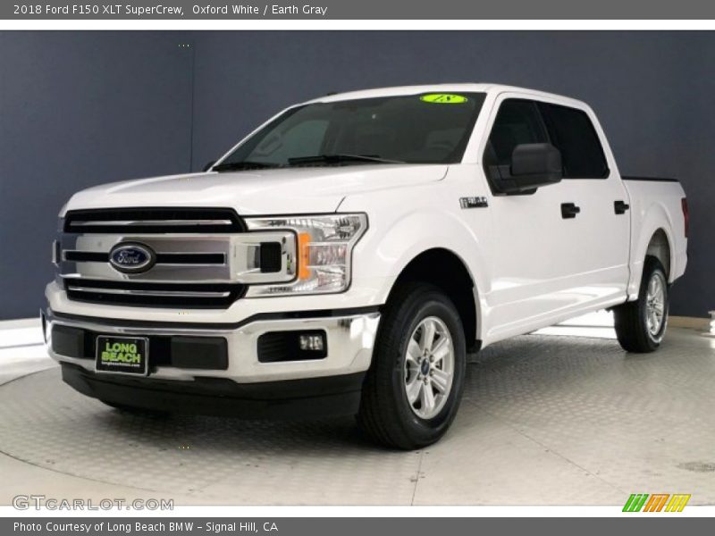 Oxford White / Earth Gray 2018 Ford F150 XLT SuperCrew