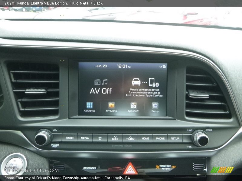 Controls of 2020 Elantra Value Edition