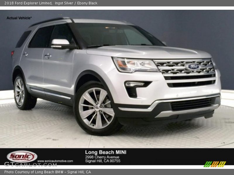 Ingot Silver / Ebony Black 2018 Ford Explorer Limited