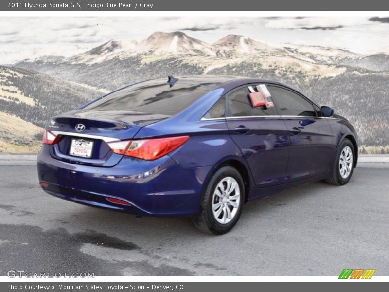Indigo Blue Pearl / Gray 2011 Hyundai Sonata GLS
