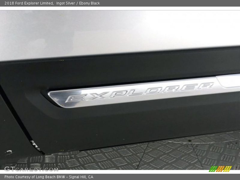 Ingot Silver / Ebony Black 2018 Ford Explorer Limited