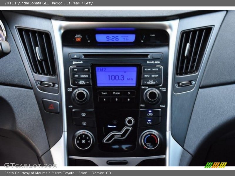 Indigo Blue Pearl / Gray 2011 Hyundai Sonata GLS
