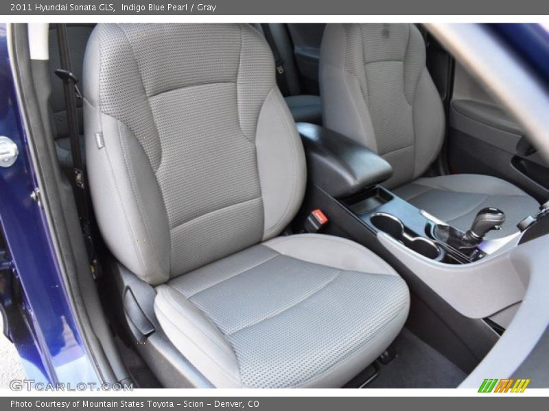 Indigo Blue Pearl / Gray 2011 Hyundai Sonata GLS