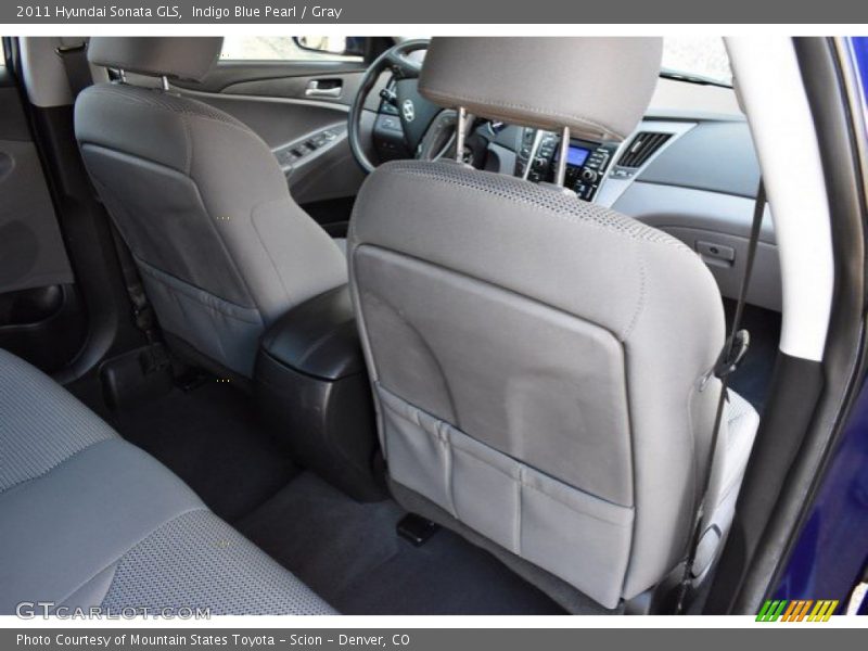 Indigo Blue Pearl / Gray 2011 Hyundai Sonata GLS