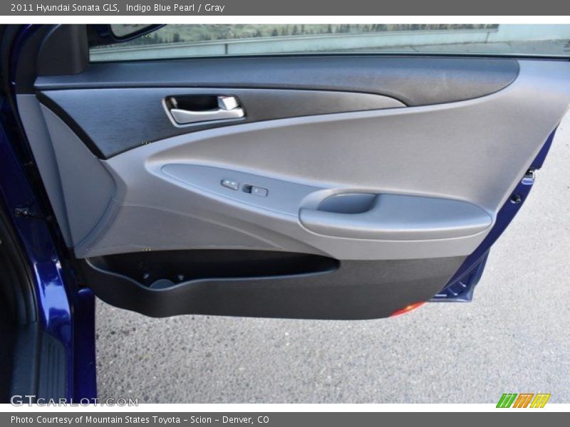 Indigo Blue Pearl / Gray 2011 Hyundai Sonata GLS