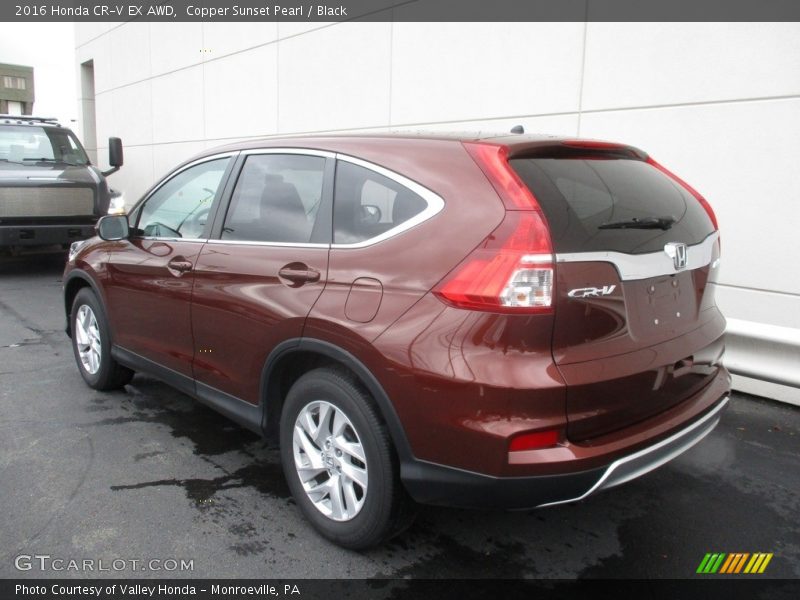 Copper Sunset Pearl / Black 2016 Honda CR-V EX AWD