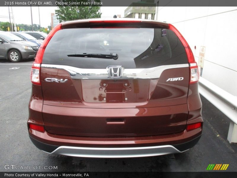 Copper Sunset Pearl / Black 2016 Honda CR-V EX AWD