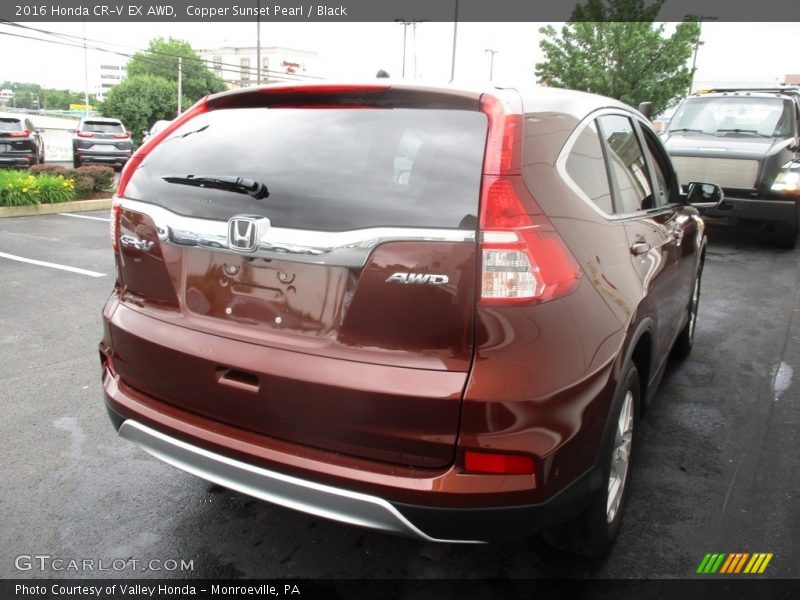 Copper Sunset Pearl / Black 2016 Honda CR-V EX AWD