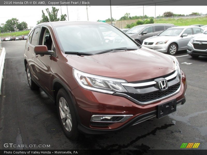 Copper Sunset Pearl / Black 2016 Honda CR-V EX AWD