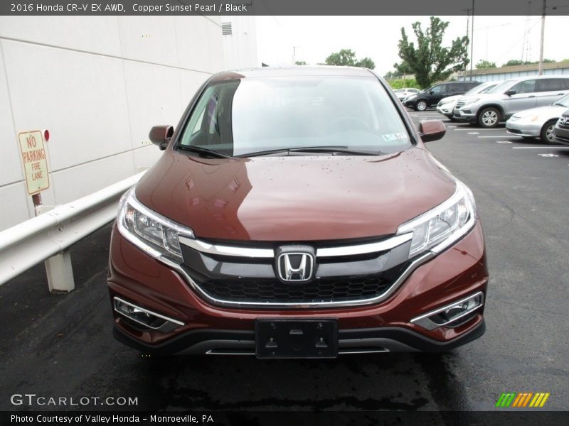 Copper Sunset Pearl / Black 2016 Honda CR-V EX AWD