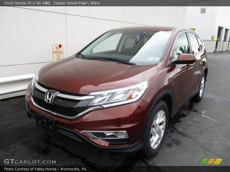 Copper Sunset Pearl / Black 2016 Honda CR-V EX AWD