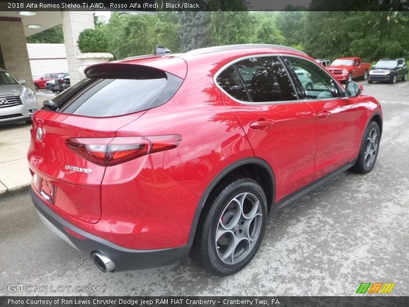 Rosso Alfa (Red) / Black/Black 2018 Alfa Romeo Stelvio Ti AWD