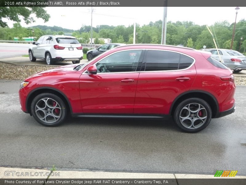Rosso Alfa (Red) / Black/Black 2018 Alfa Romeo Stelvio Ti AWD