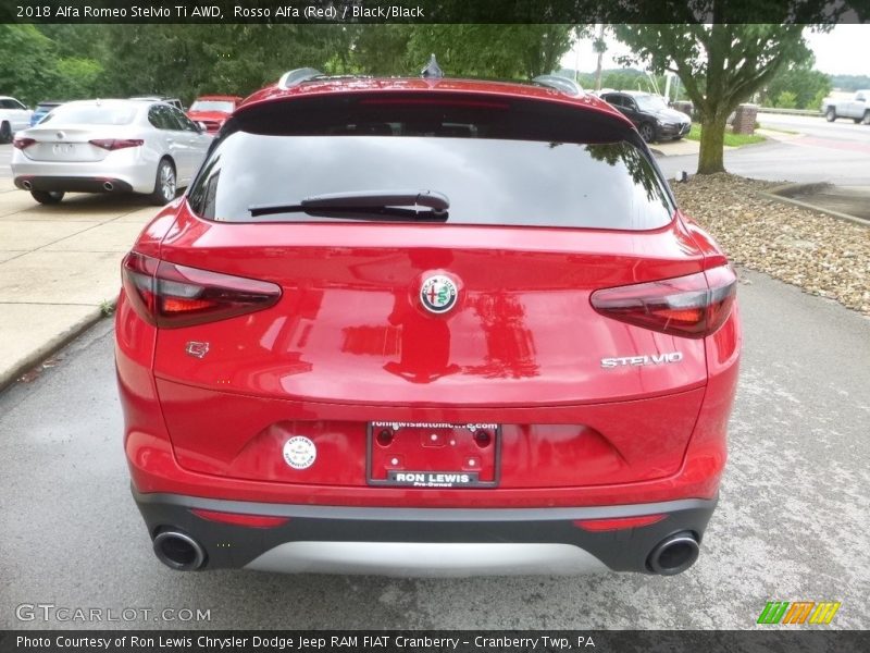 Rosso Alfa (Red) / Black/Black 2018 Alfa Romeo Stelvio Ti AWD
