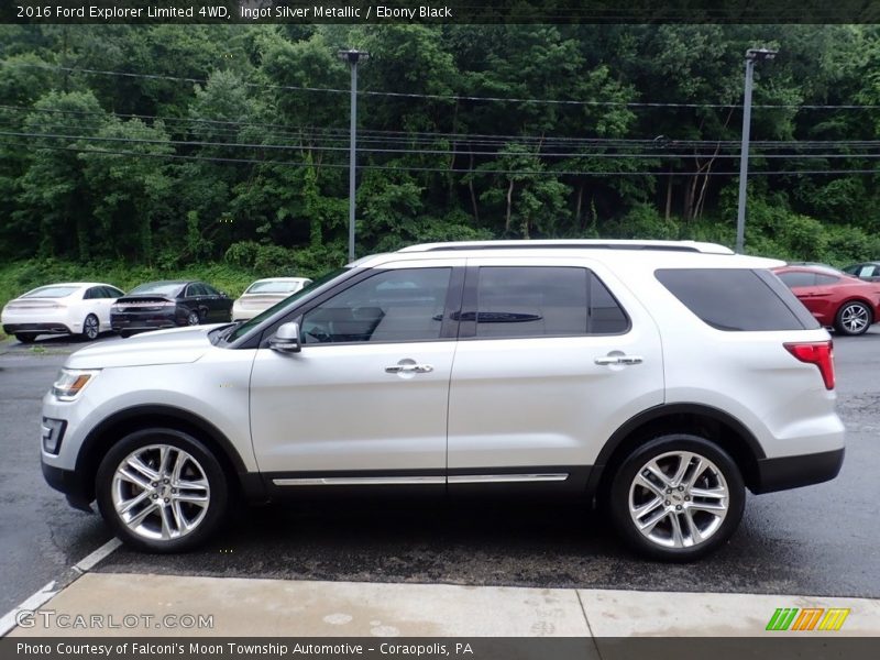 Ingot Silver Metallic / Ebony Black 2016 Ford Explorer Limited 4WD
