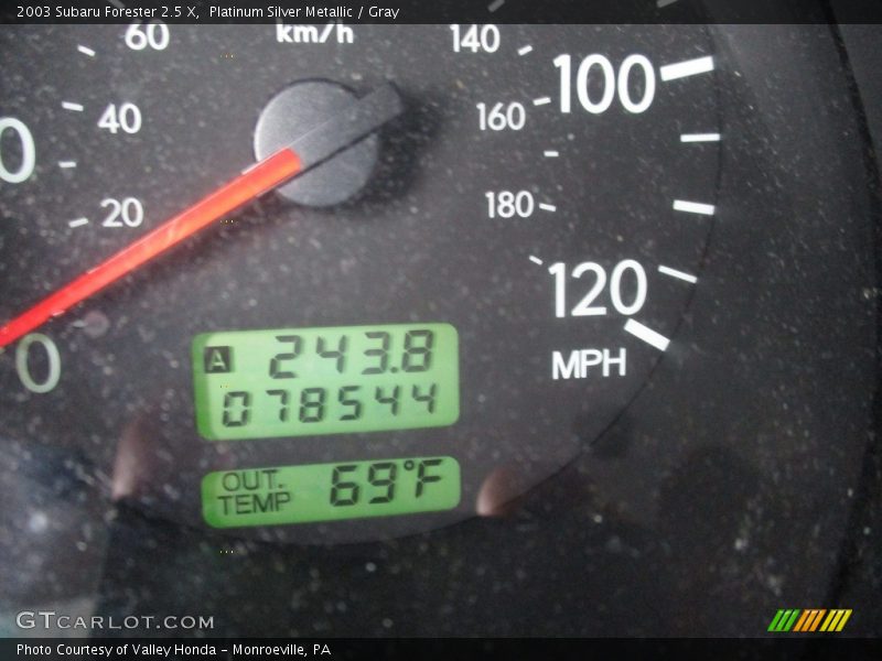 Platinum Silver Metallic / Gray 2003 Subaru Forester 2.5 X