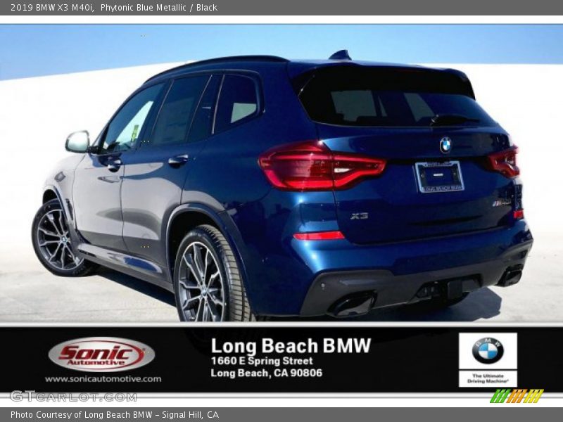 Phytonic Blue Metallic / Black 2019 BMW X3 M40i