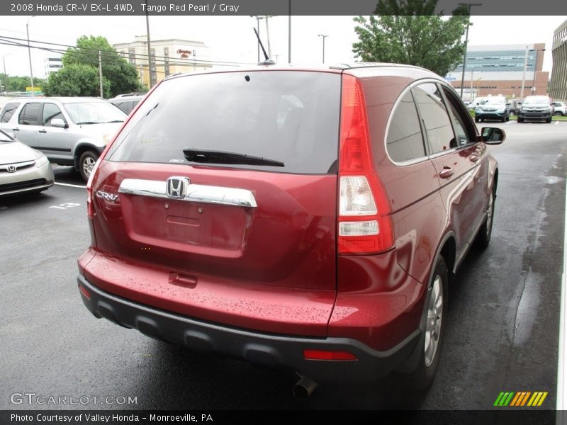 Tango Red Pearl / Gray 2008 Honda CR-V EX-L 4WD