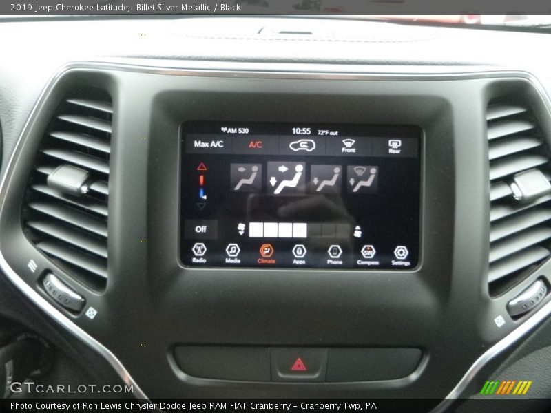 Billet Silver Metallic / Black 2019 Jeep Cherokee Latitude