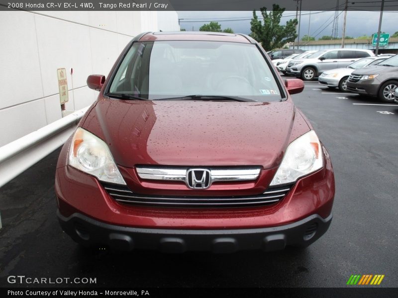 Tango Red Pearl / Gray 2008 Honda CR-V EX-L 4WD