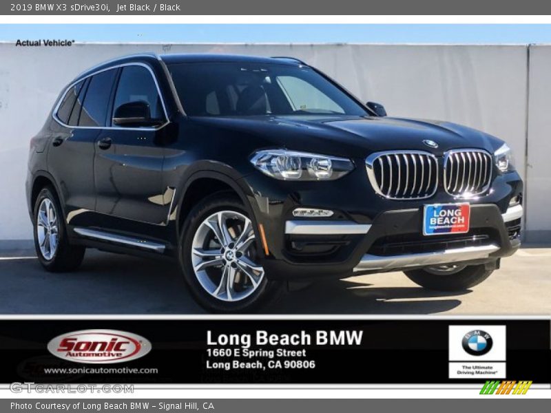 Jet Black / Black 2019 BMW X3 sDrive30i