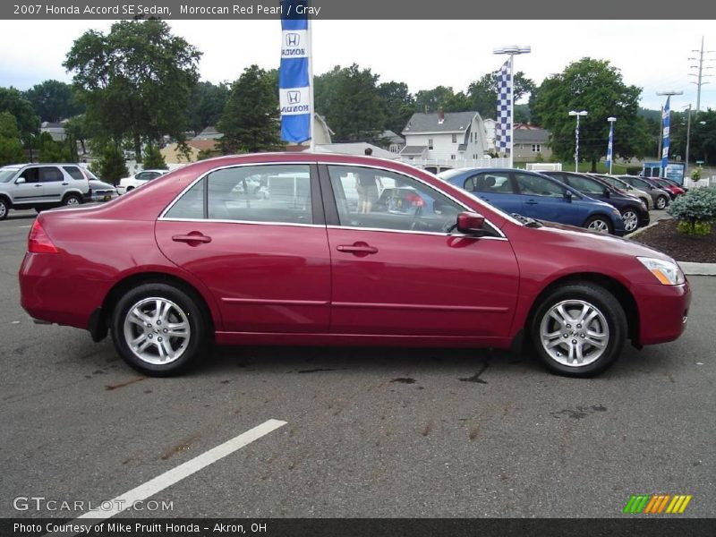 Moroccan Red Pearl / Gray 2007 Honda Accord SE Sedan