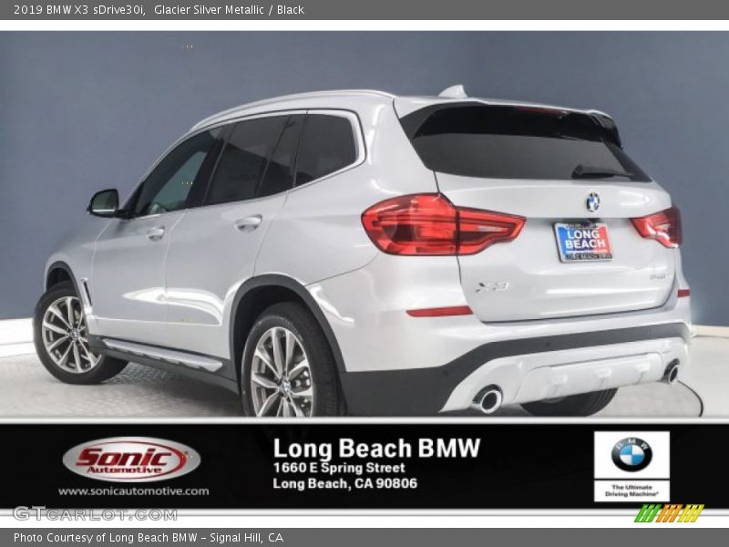 Glacier Silver Metallic / Black 2019 BMW X3 sDrive30i