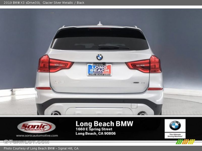 Glacier Silver Metallic / Black 2019 BMW X3 sDrive30i
