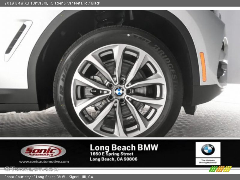 Glacier Silver Metallic / Black 2019 BMW X3 sDrive30i