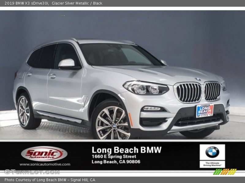 Glacier Silver Metallic / Black 2019 BMW X3 sDrive30i