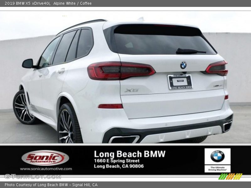 Alpine White / Coffee 2019 BMW X5 xDrive40i