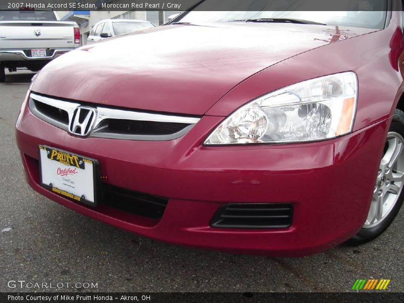 Moroccan Red Pearl / Gray 2007 Honda Accord SE Sedan