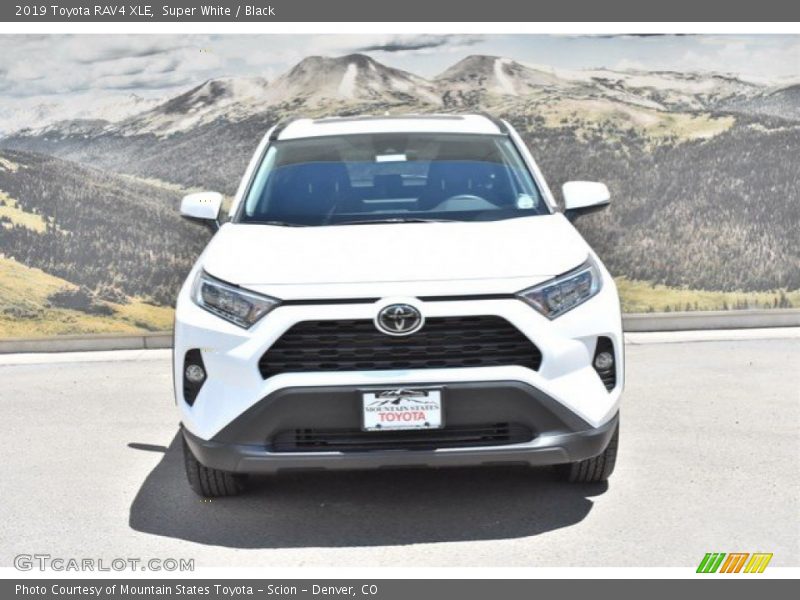 Super White / Black 2019 Toyota RAV4 XLE